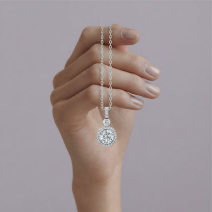 Silver White Stone Pendant