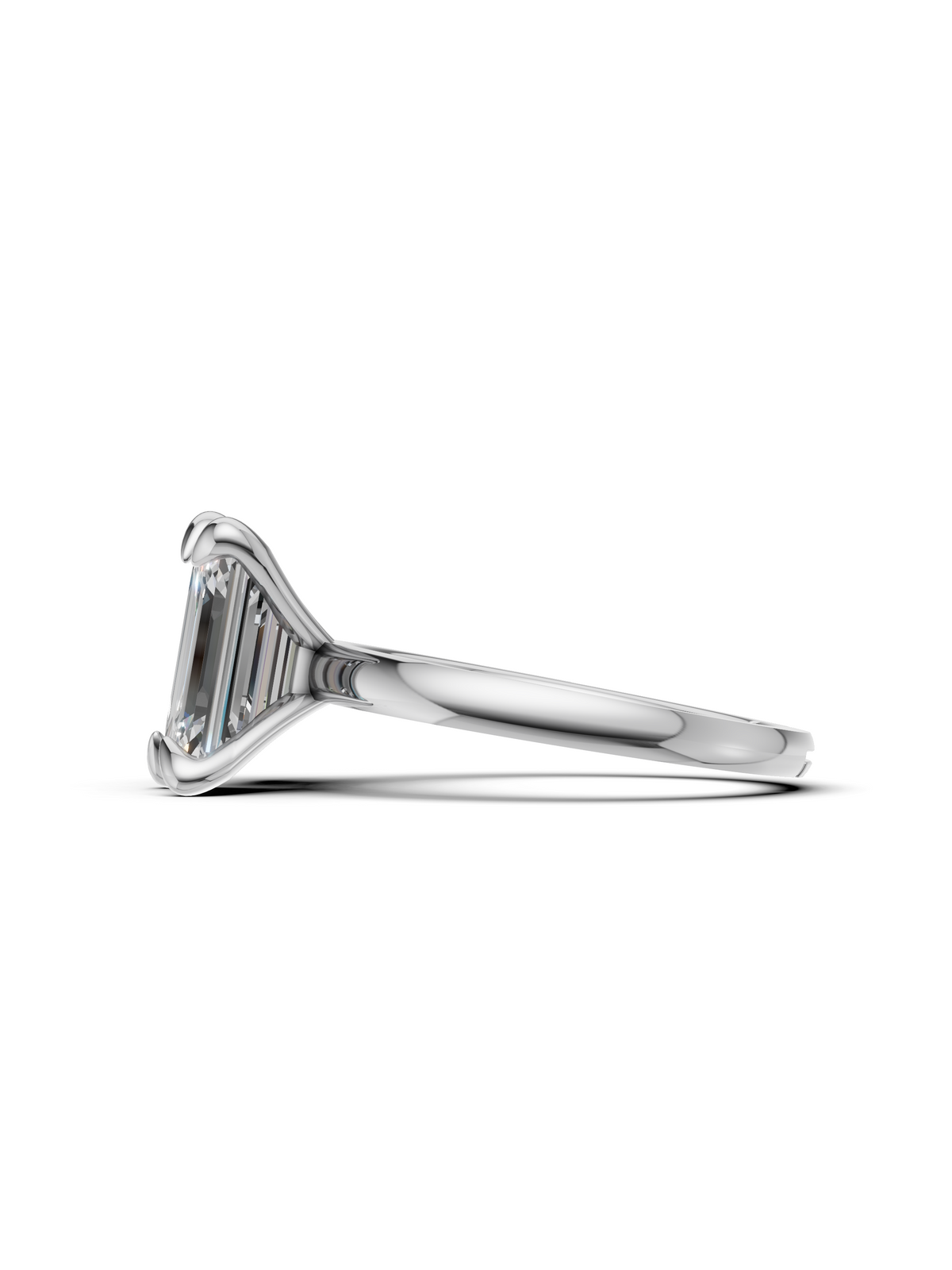 Silver Toi et Moi Crystal Ring