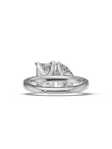 Silver Toi et Moi Crystal Ring
