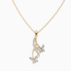 925 Gold Plated Drop Butterfly Pendant