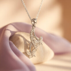 925 Silver Drop Butterfly Pendant