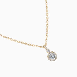 Gold White Stone Pendant