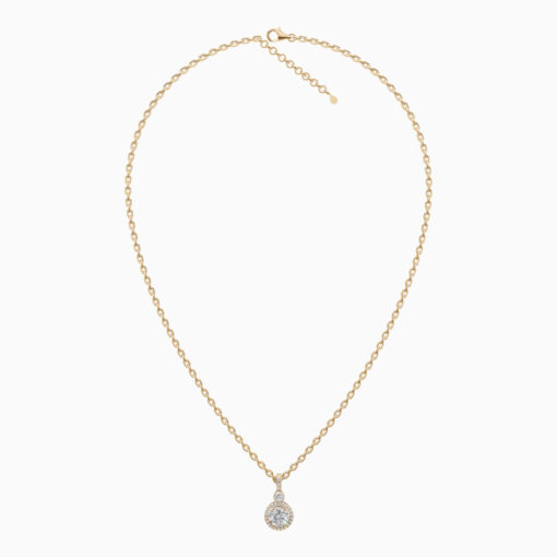 Gold White Stone Pendant