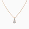 Rose Gold White Stone Pendant