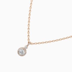 Rose Gold White Stone Pendant