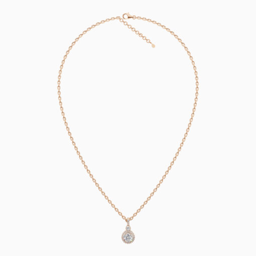 Rose Gold White Stone Pendant