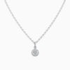 Silara Silver White Stone Pendant 1