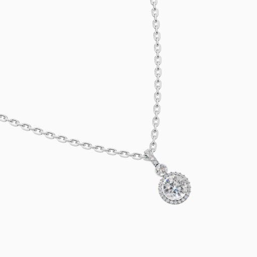 Silver White Stone Pendant - Image 3