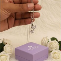 Silver Drop Butterfly Pendant 7