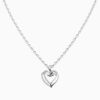 Silver Heart Drop Pendant