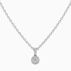 Silver White Stone Pendant