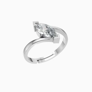 Silara 925 Sterling Silver Marquise Wrap Ring 5