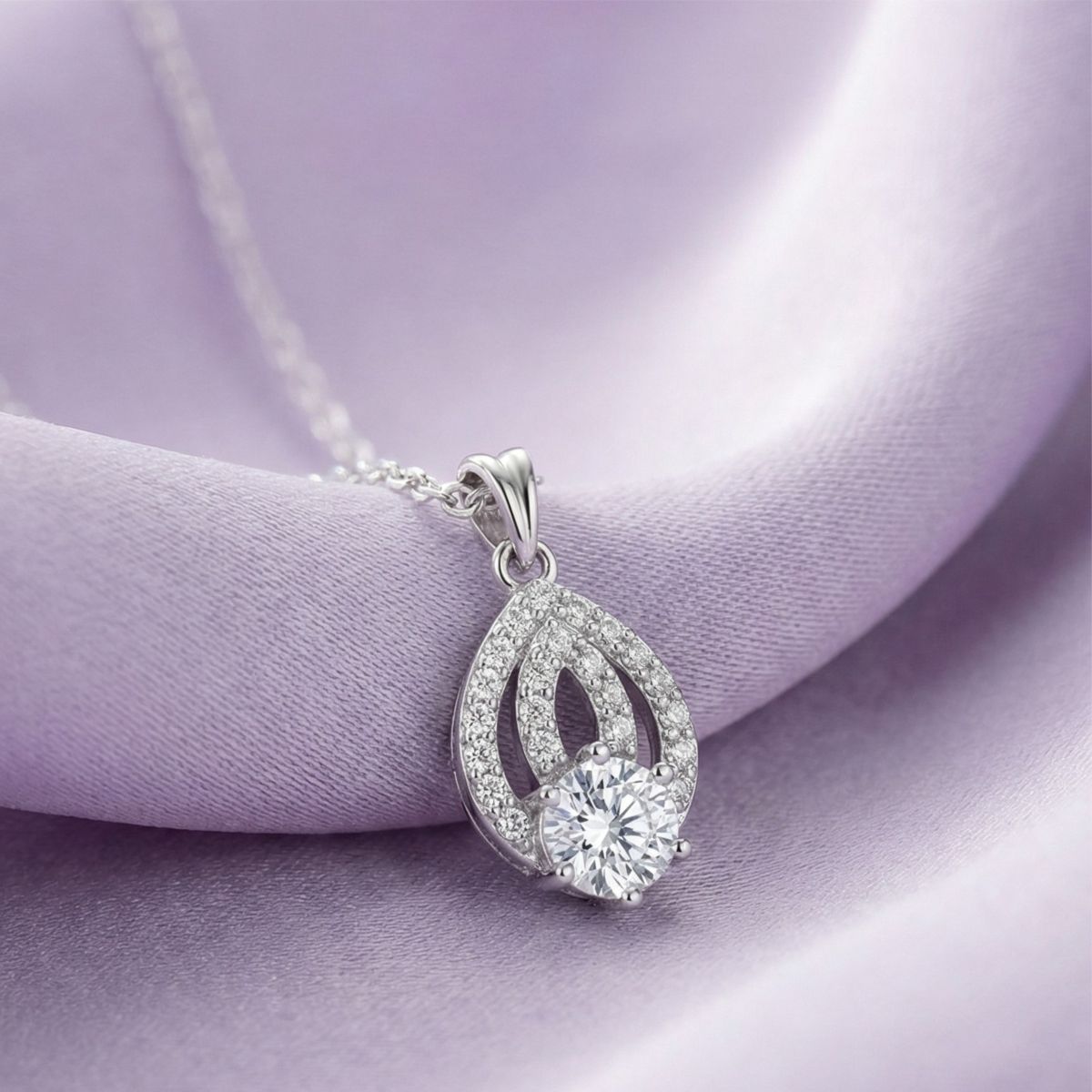 Silver Divina Drop Pendant - Image 4