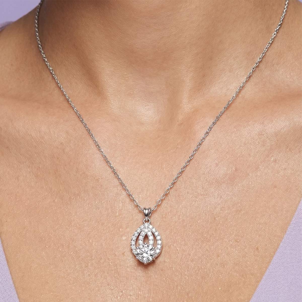 Silver Divina Drop Pendant - Image 3
