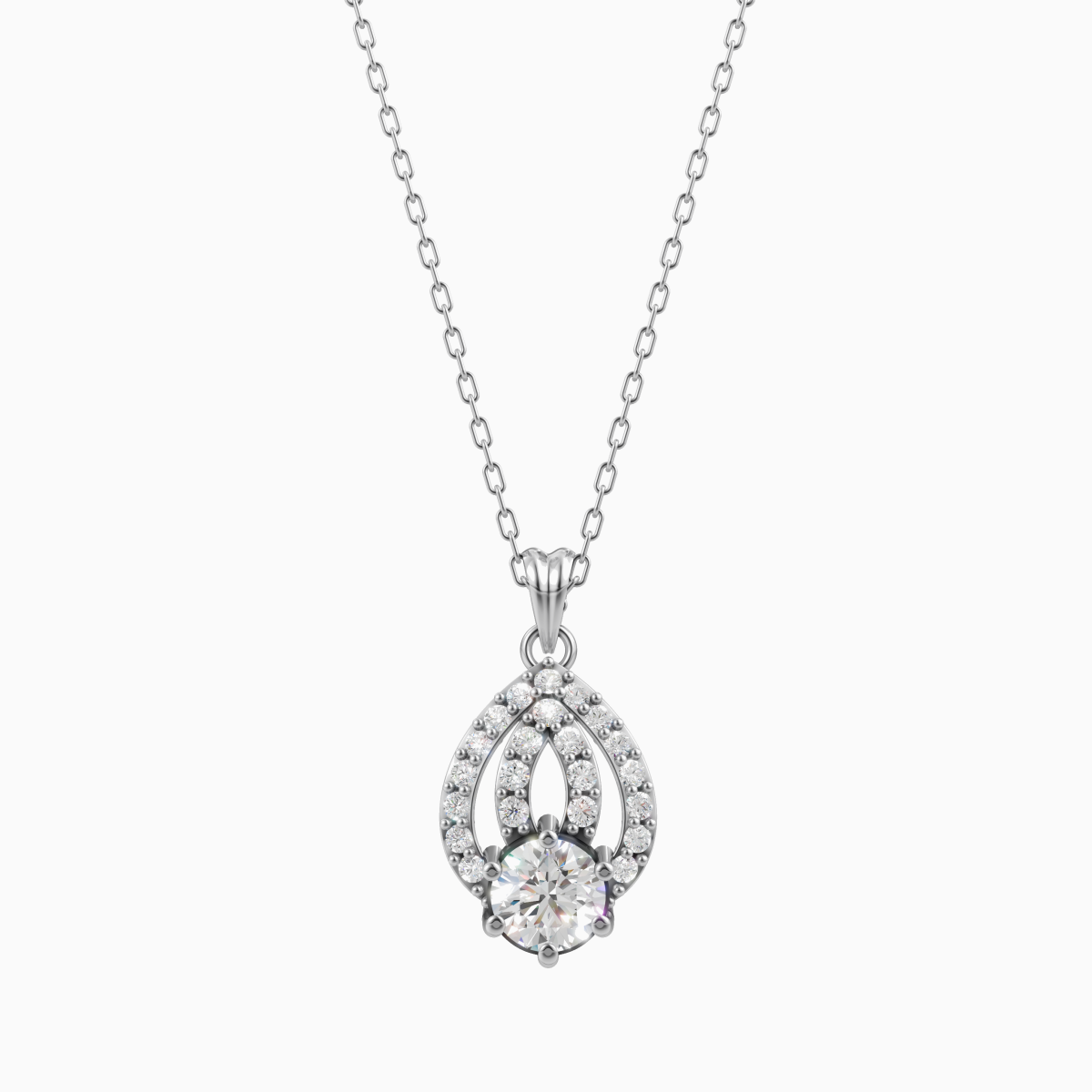 Silver Divina Drop Pendant