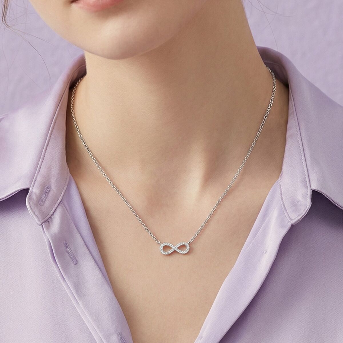 Silver Infinity Bond Pendant - Image 2
