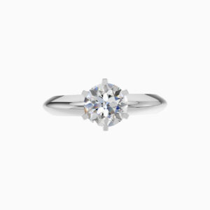 SILARA 925 Silver Minimal Round Solitaire Ring