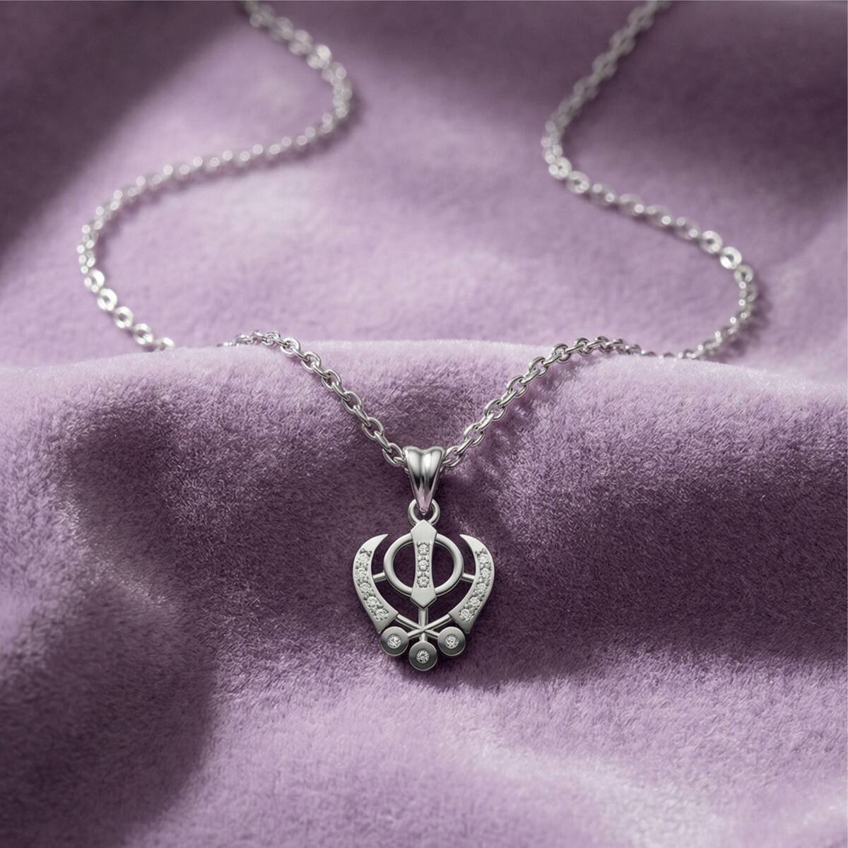 Silver The Khanda Symbol Pendant - Image 3