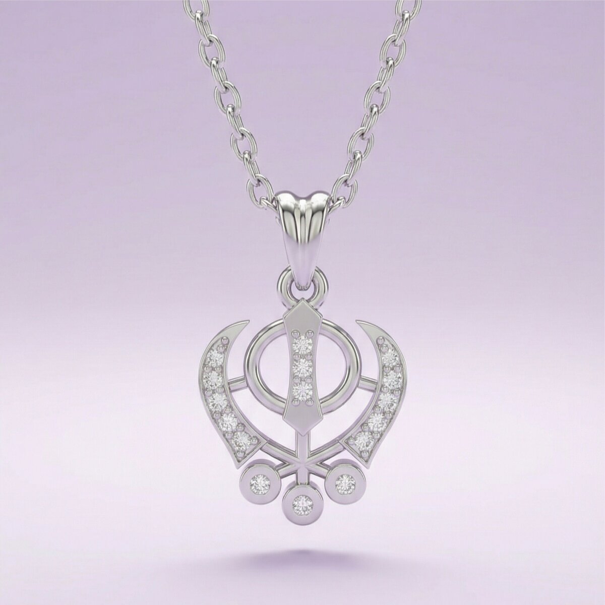 Silver The Khanda Symbol Pendant - Image 5