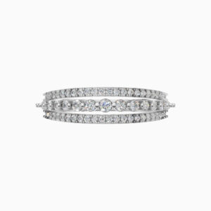 Silver Multi-Row Sparkle Statement Ring